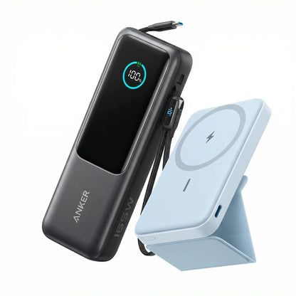 #Summervibes Anker 25,000Mah 165W Laptop Power Bank with Built-In and Retractable Cables and Anker Magnetic Power Bank with 5,000Mah Capacity Summervibes