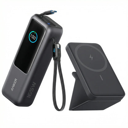 #Summervibes Anker 25,000Mah 165W Laptop Power Bank with Built-In and Retractable Cables and Anker Magnetic Power Bank with 5,000Mah Capacity Summervibes