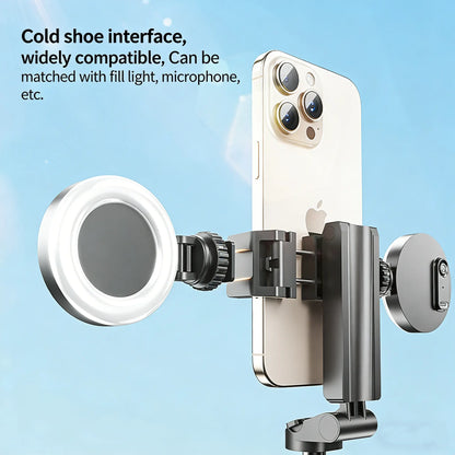 2026New 4-In-1 Mini Adjustable Tripod with 360 Rotation. It Features Wireless Bluetooth Shutter Control and a Clip-On Phone Holder. Suitable for Selfie , Video Grabar . Compatible with Most Smartphones , with a Maximum Extension of 15.7In Tiktokshopspring