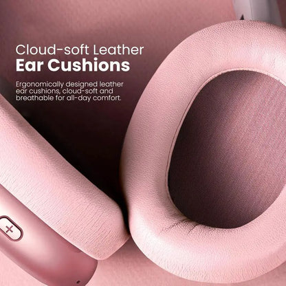 Kleoa Ulop Wireless over Ear Headphones - Noise Cancelling with Microphone, Pink Earpads, HD Stereo Earphones for Gaming, Audios, Gaming Stuff Ideal for Daily Use, 2026 Mother'S Day Gift, Spring Glowup Summer Vibes,Summervibes