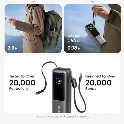 #Summervibes Anker 25,000Mah 165W Laptop Power Bank with Built-In and Retractable Cables and Anker Magnetic Power Bank with 5,000Mah Capacity Summervibes