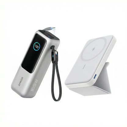 #Summervibes Anker 25,000Mah 165W Laptop Power Bank with Built-In and Retractable Cables and Anker Magnetic Power Bank with 5,000Mah Capacity Summervibes