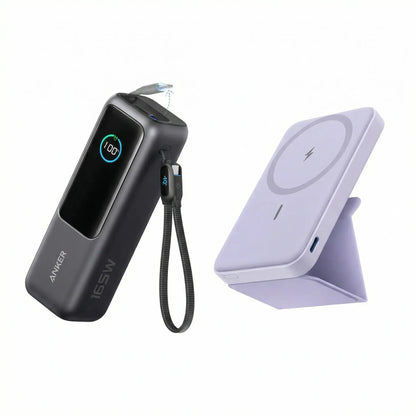 #Summervibes Anker 25,000Mah 165W Laptop Power Bank with Built-In and Retractable Cables and Anker Magnetic Power Bank with 5,000Mah Capacity Summervibes