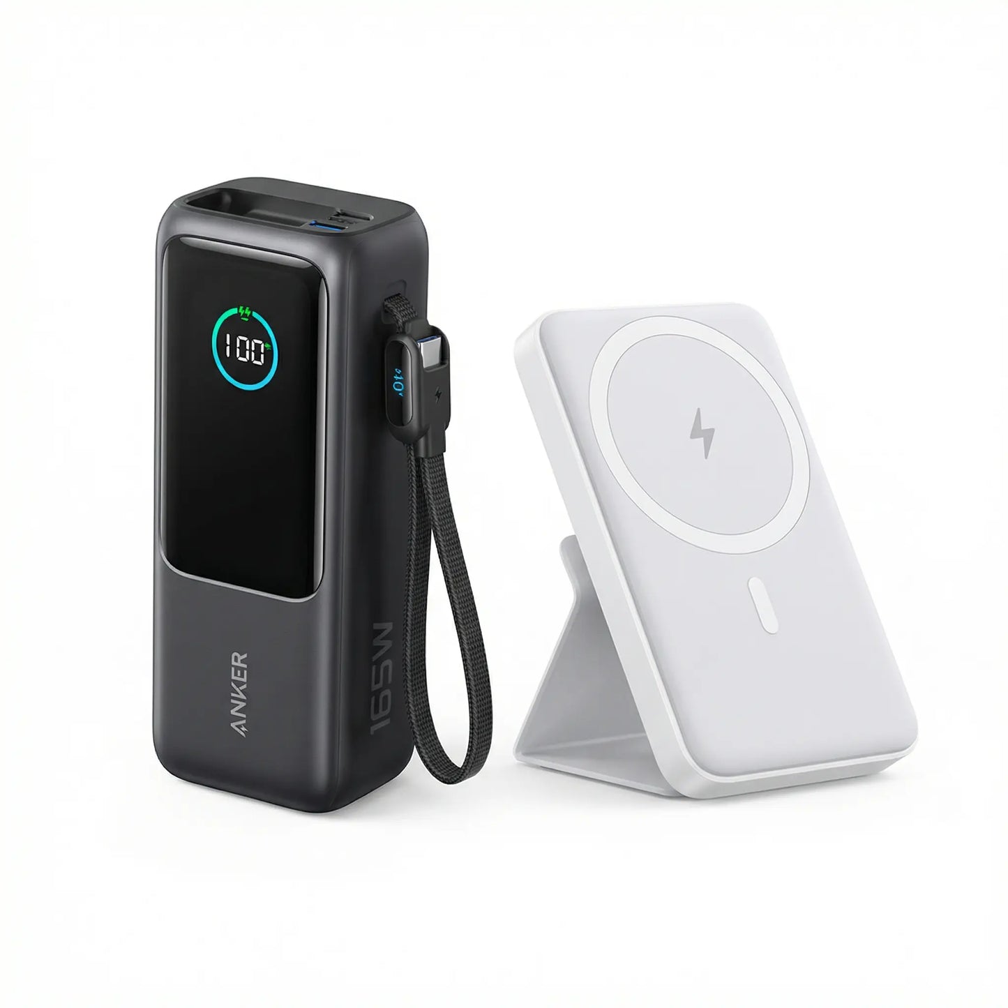 #Summervibes Anker 25,000Mah 165W Laptop Power Bank with Built-In and Retractable Cables and Anker Magnetic Power Bank with 5,000Mah Capacity Summervibes