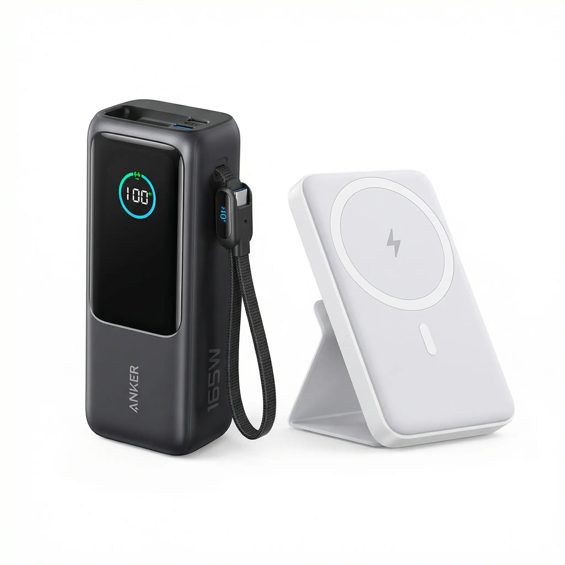 #Summervibes Anker 25,000Mah 165W Laptop Power Bank with Built-In and Retractable Cables and Anker Magnetic Power Bank with 5,000Mah Capacity Summervibes