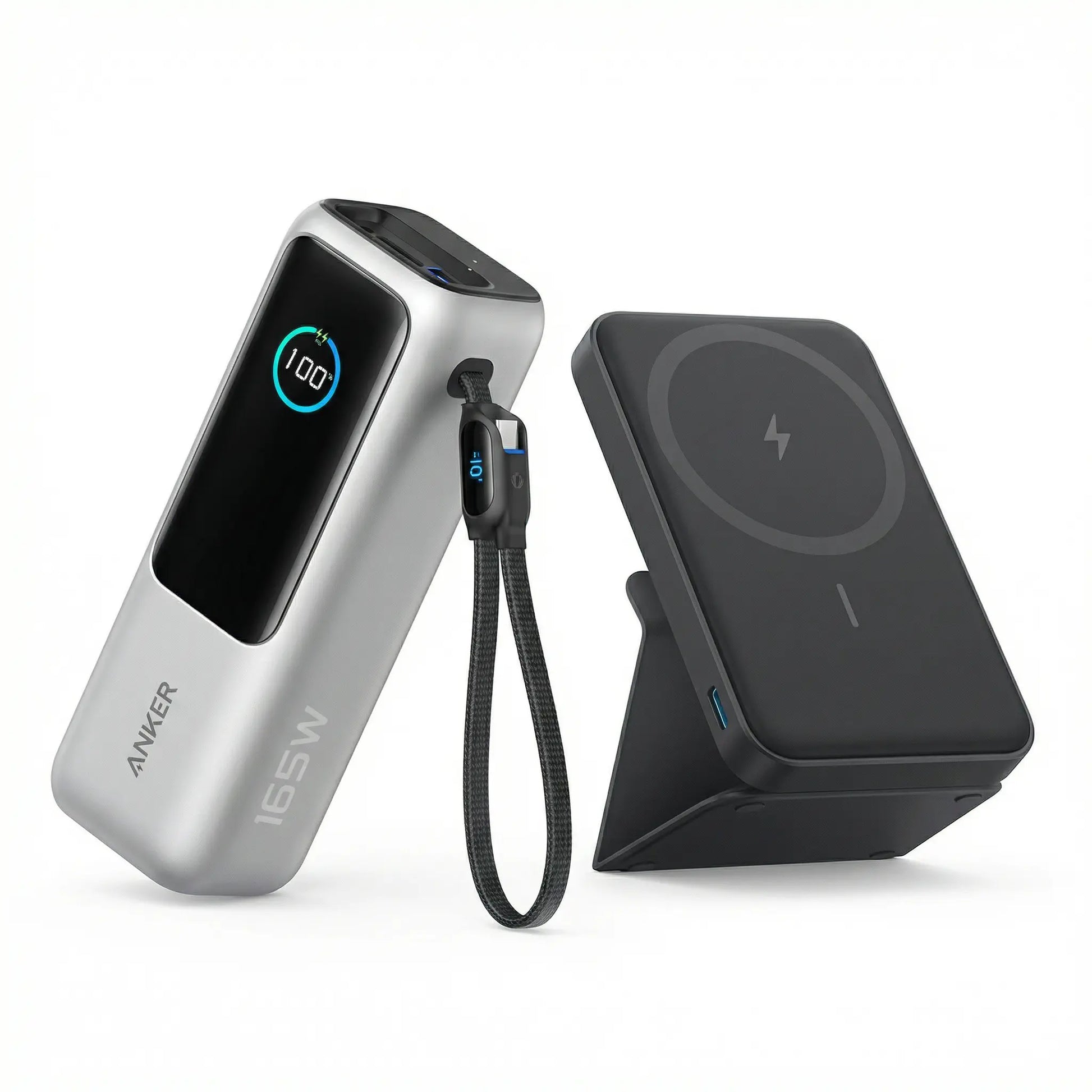 #Summervibes Anker 25,000Mah 165W Laptop Power Bank with Built-In and Retractable Cables and Anker Magnetic Power Bank with 5,000Mah Capacity Summervibes
