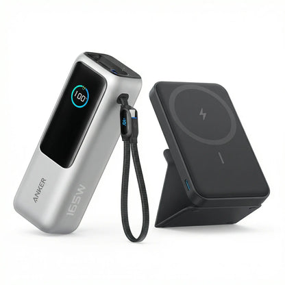 #Summervibes Anker 25,000Mah 165W Laptop Power Bank with Built-In and Retractable Cables and Anker Magnetic Power Bank with 5,000Mah Capacity Summervibes