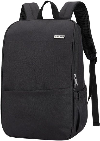 Professional Anti-Theft Deep Storage Laptop Backpack - Water Resistant College Bookbag for 15 Inch Laptops in Black