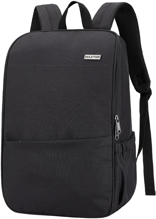 Professional Anti-Theft Deep Storage Laptop Backpack - Water Resistant College Bookbag for 15 Inch Laptops in Black