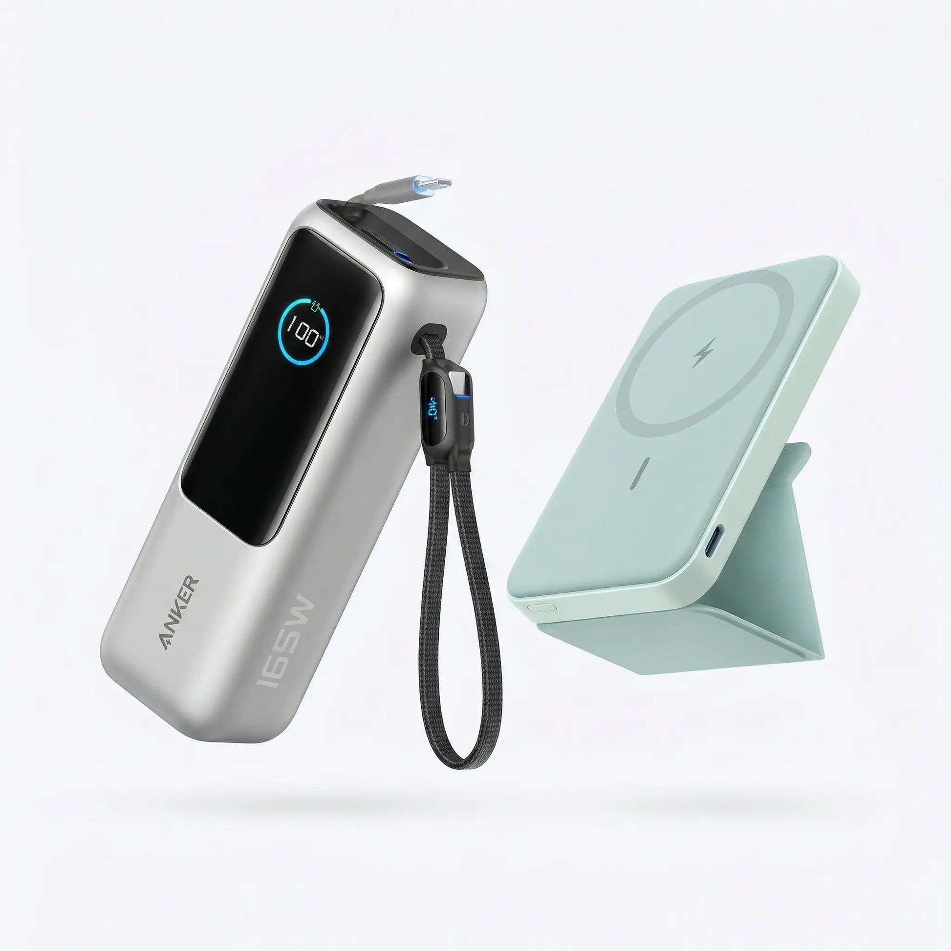 #Summervibes Anker 25,000Mah 165W Laptop Power Bank with Built-In and Retractable Cables and Anker Magnetic Power Bank with 5,000Mah Capacity Summervibes