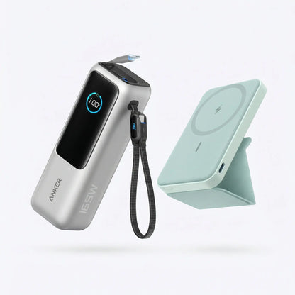 #Summervibes Anker 25,000Mah 165W Laptop Power Bank with Built-In and Retractable Cables and Anker Magnetic Power Bank with 5,000Mah Capacity Summervibes